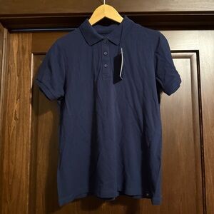 Women’s Navy Cotton Polo, NWT, Size‎ Large
